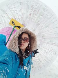 Woman with umbrella