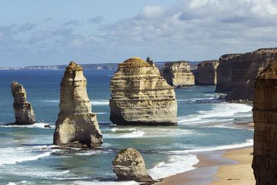 Beautiful shot of the famous twelve apostles geological structures