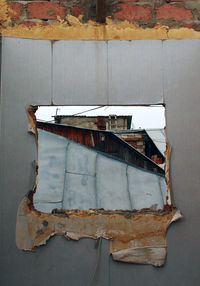 High angle view of old abandoned house