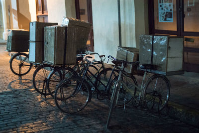 Bicycle parked in city