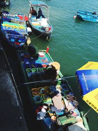 Boats in sea