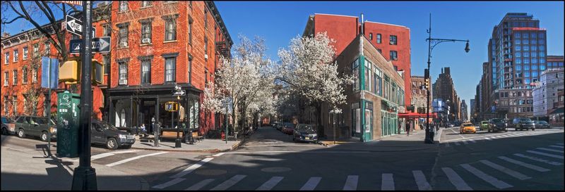 City street with buildings in background