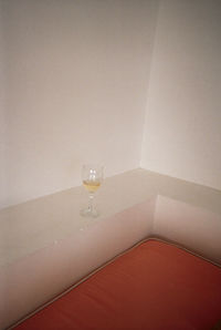 View of empty glass wall at home
