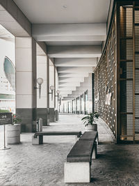 Empty corridor in building