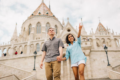 Couple visiting budapest