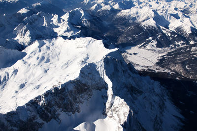 Scenic view of snowcapped mountains