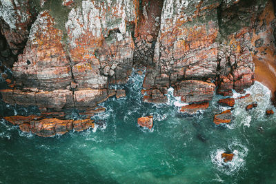 Rock formations in sea