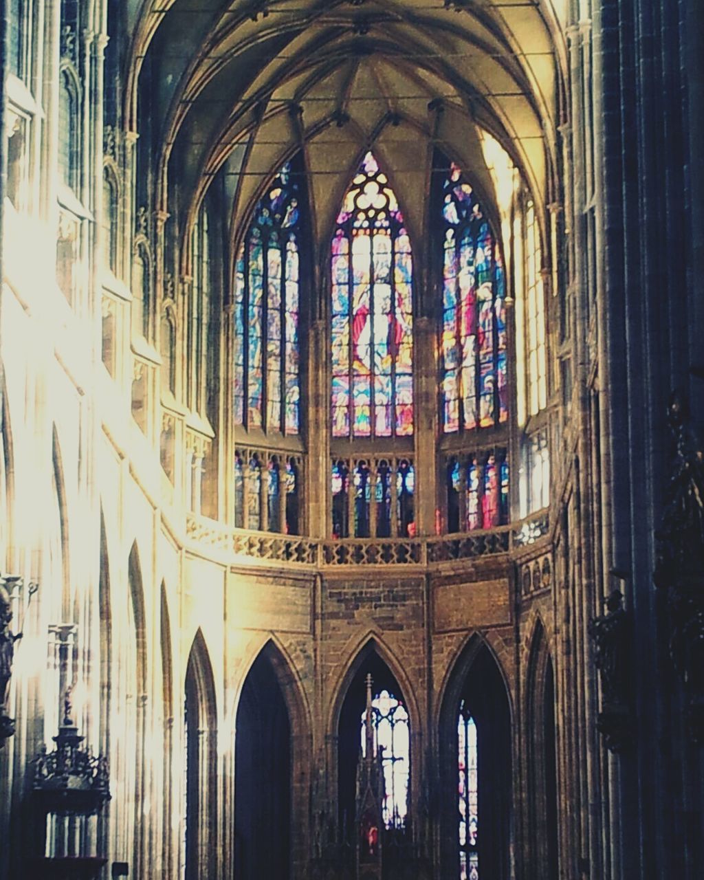 arch, indoors, architecture, church, religion, built structure, place of worship, window, spirituality, interior, cathedral, stained glass, travel destinations, famous place, history, arched, travel, day