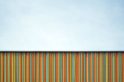 Low angle view of colorful building against sky