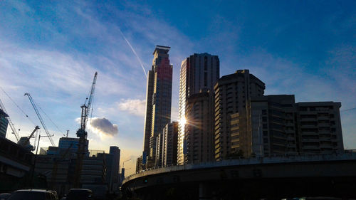 Low angle view of buildings against sky