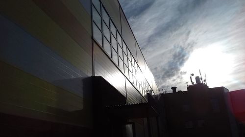 Low angle view of modern building against sky