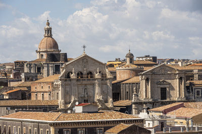  aerial view of a beautiful church in catania