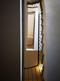 Low angle view of spiral staircase of building