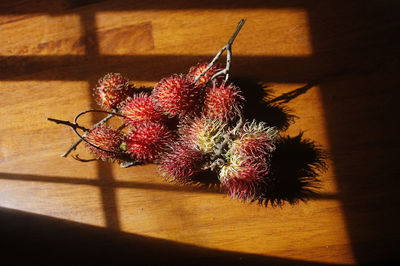 Close-up of food on table