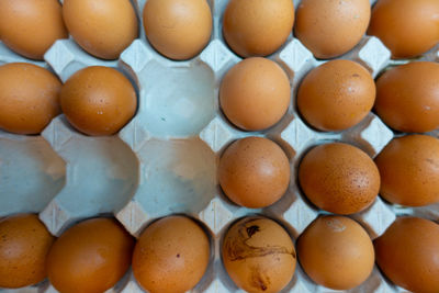 Full frame shot of eggs