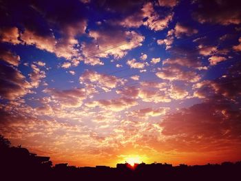 Silhouette of landscape at sunset