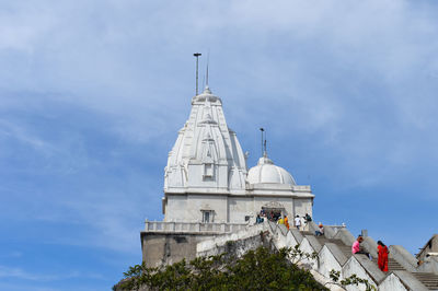 Low angle view of shikharji jain temple in parasnath hill, giridih, jharkhand, india