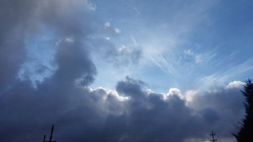 Low angle view of cloudy sky