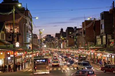 City street with buildings in background