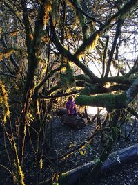 People in pond