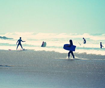 Children playing on beach