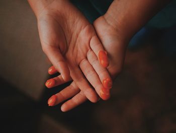 Close-up of hands