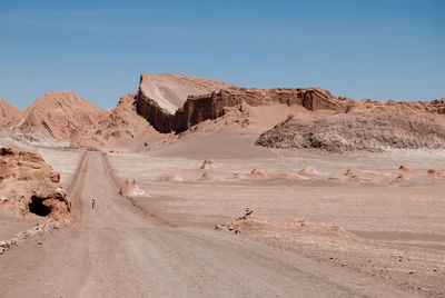 Scenic view of desert against sky