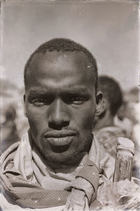 Close-up portrait of handsome young man