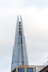 Low angle view of modern building against sky