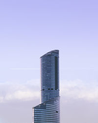 Low angle view of modern building against sky