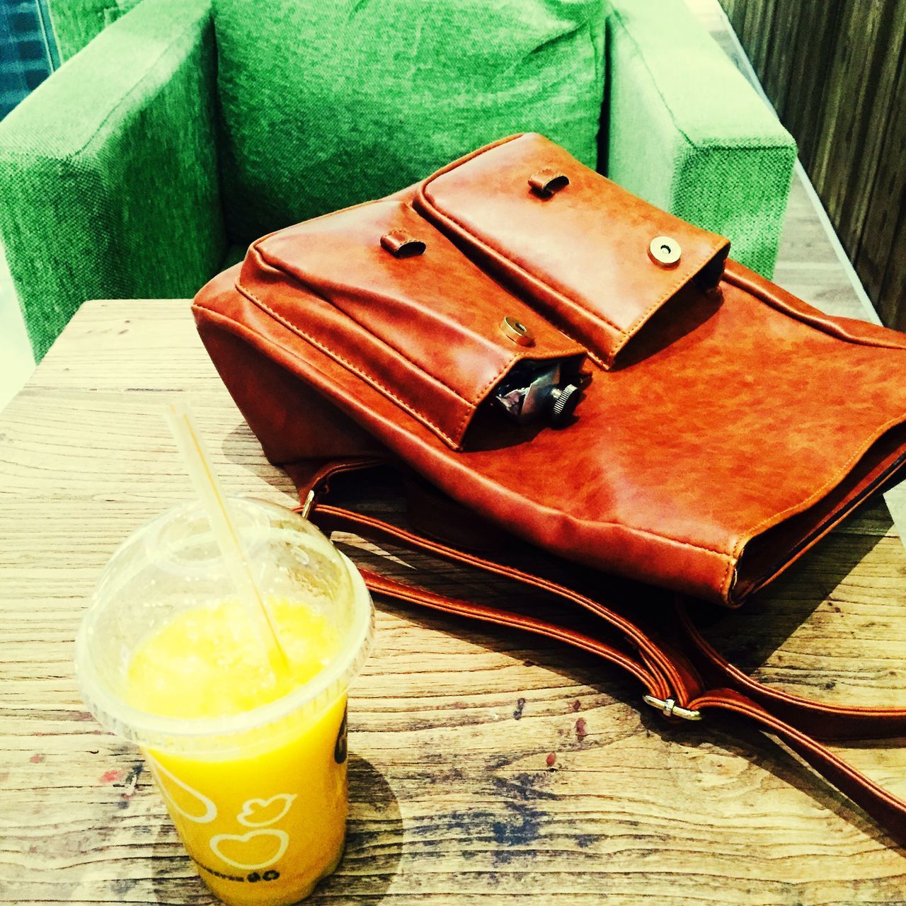 table, still life, close-up, high angle view, wood - material, indoors, wooden, food and drink, yellow, freshness, no people, focus on foreground, drink, sunlight, day, refreshment, shadow, orange color, leaf