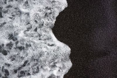 High angle view of sand on beach