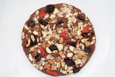 Close-up of food over white background