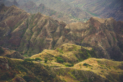 High angle view of valley