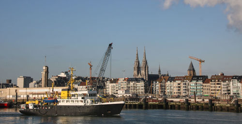 Boats in harbor