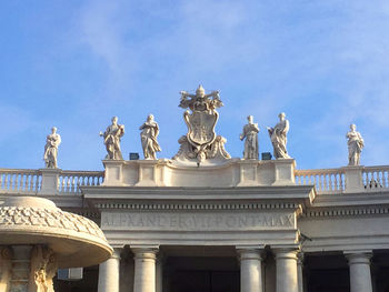 Low angle view of statue