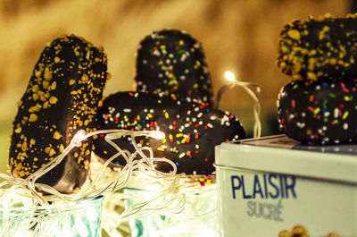 Close-up of decorations