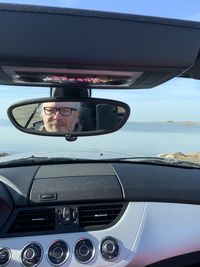 Portrait of man in car