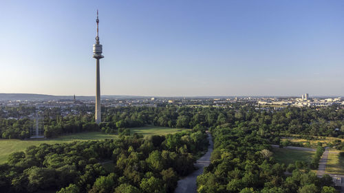 High angle view of the donaupark in vienna