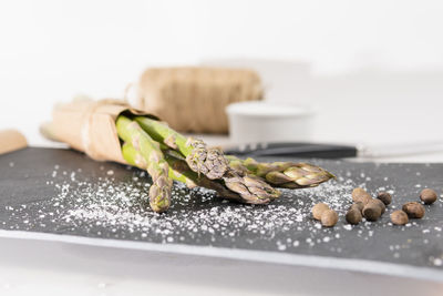 Close-up of food on table