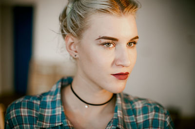 Close-up of young woman