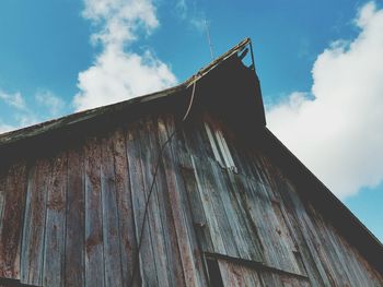 Low angle view of built structure against sky