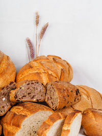 Close-up of food on white background