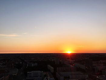 Cityscape at sunset