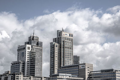 Low angle view of buildings against sky