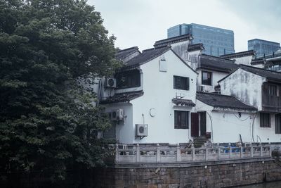 Low angle view of buildings against sky