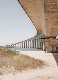 View of bridge against clear sky