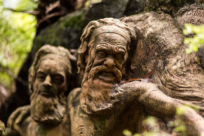 Close-up of aboriginal statue