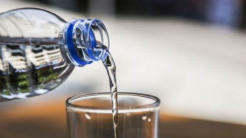 Close-up of drink on glass