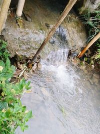 Waterfall in water